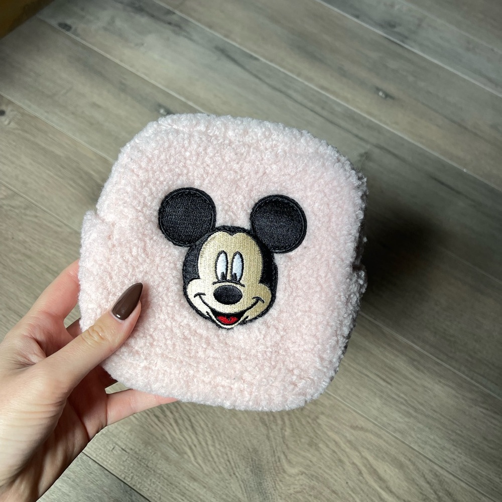 Stoney clover lane rose sherpa mini pouch with original fable mickey patch